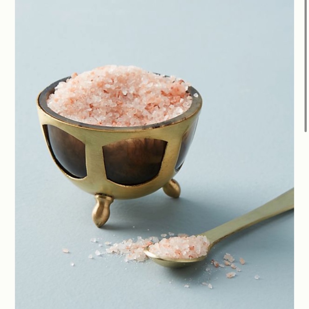 NIB Anthropologie Heloise Salt Cellar with spoon